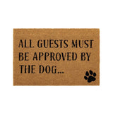 PVC Back "All Guests" Coir Doormat Brown 40 x 60cm | Minimax