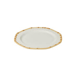 Assemble Bamboo Ceramic Platter White/Natural 35cm
