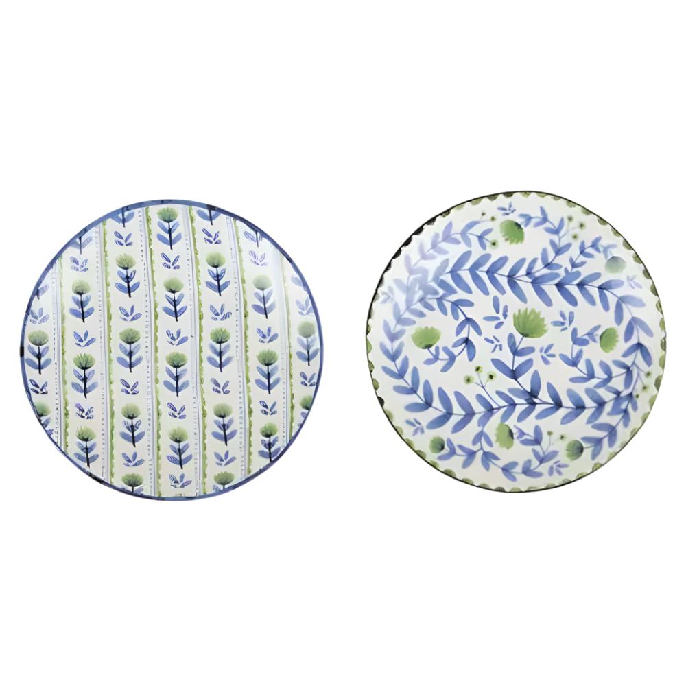 Indigo Ceramic Plate Blue/Green Assorted 16cm  | Minimax