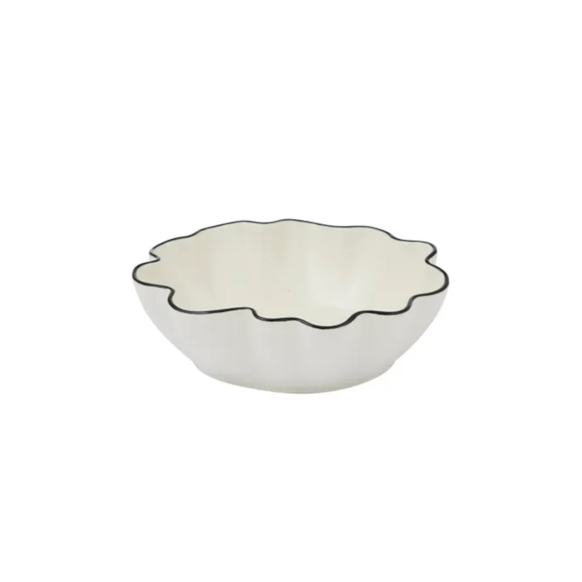Winslow Ceramic Bowl Ivory & Black 16 × 5 cm | Minimax