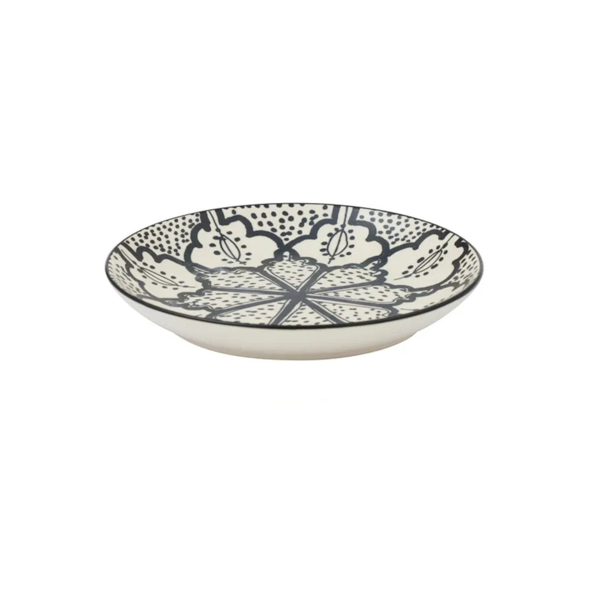 Aleah Ceramic Plate Black & White 15.5cm | Minimax
