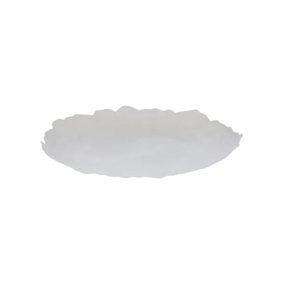 Assemble Sienna Glass Wavy Platter White 33cm