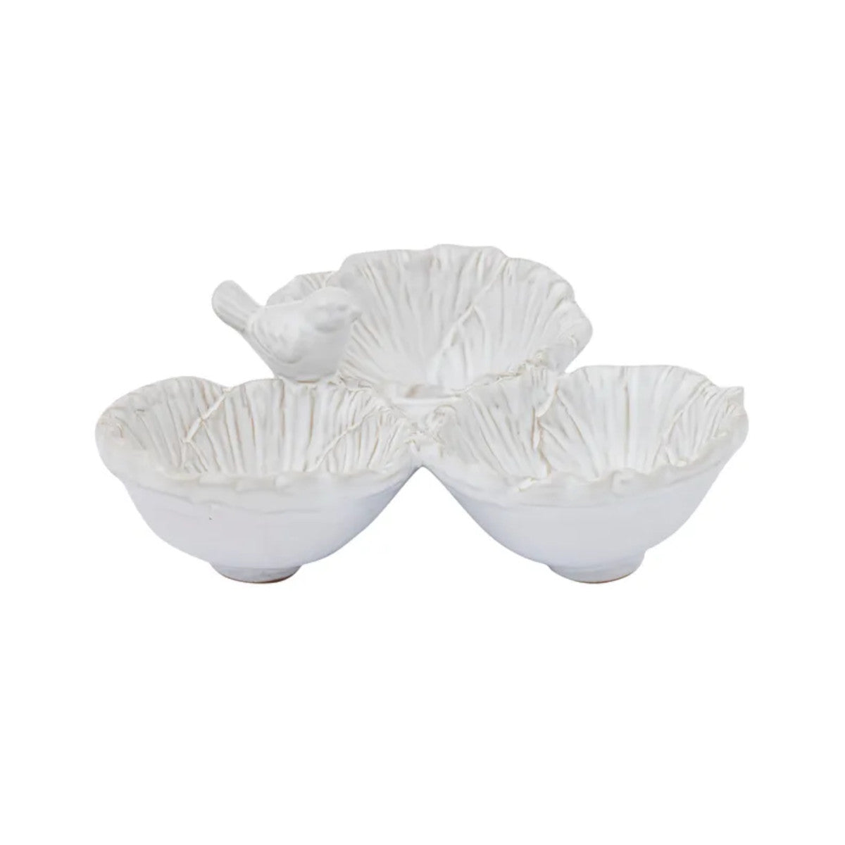 Bird On Ceramic Bowl White 3 Piece 18x20x7cm | Minimax