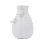Ceramic Vase Birds White 15 x 22cm