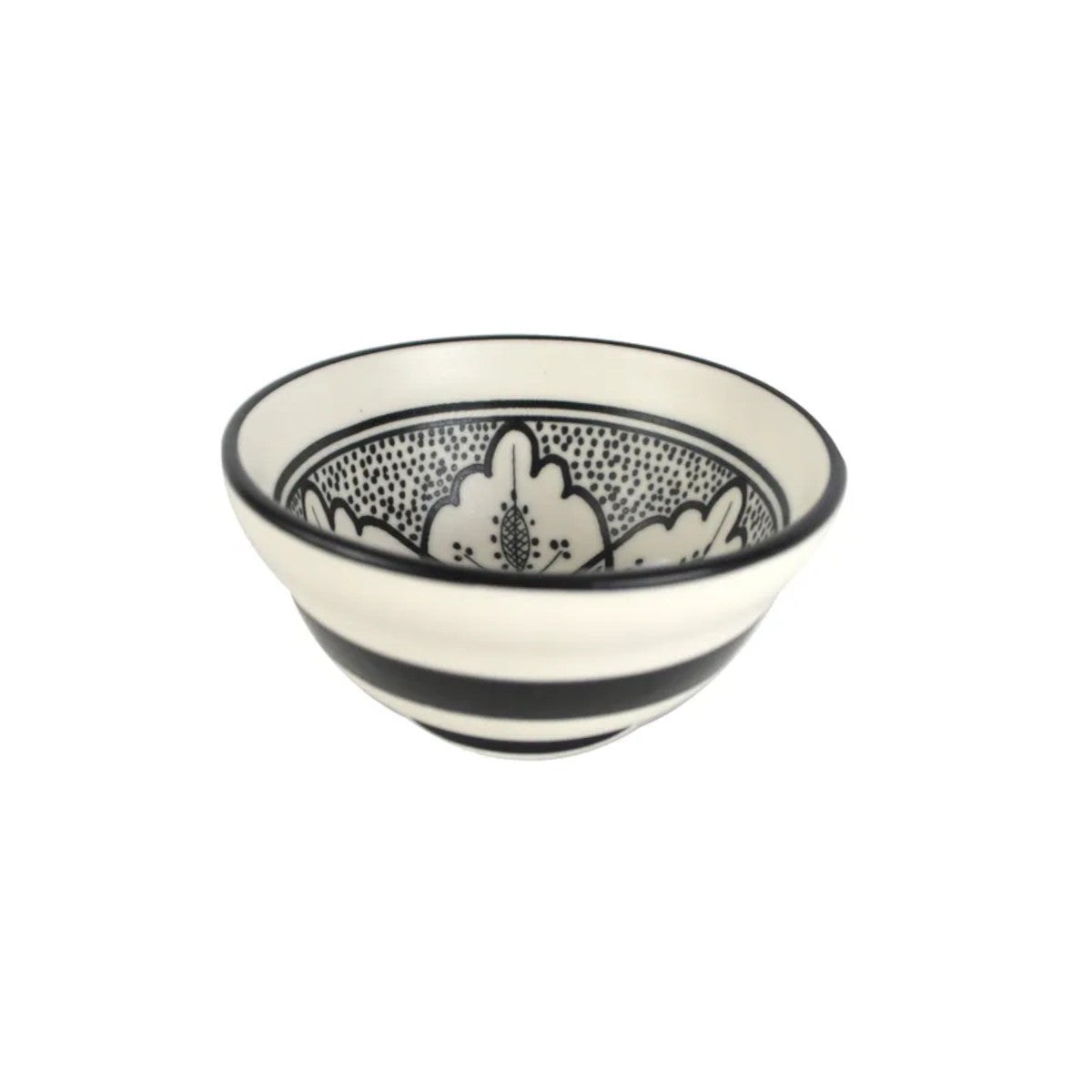 Aleah Ceramic Bowl Black & White  9x9x4cm | Minimax