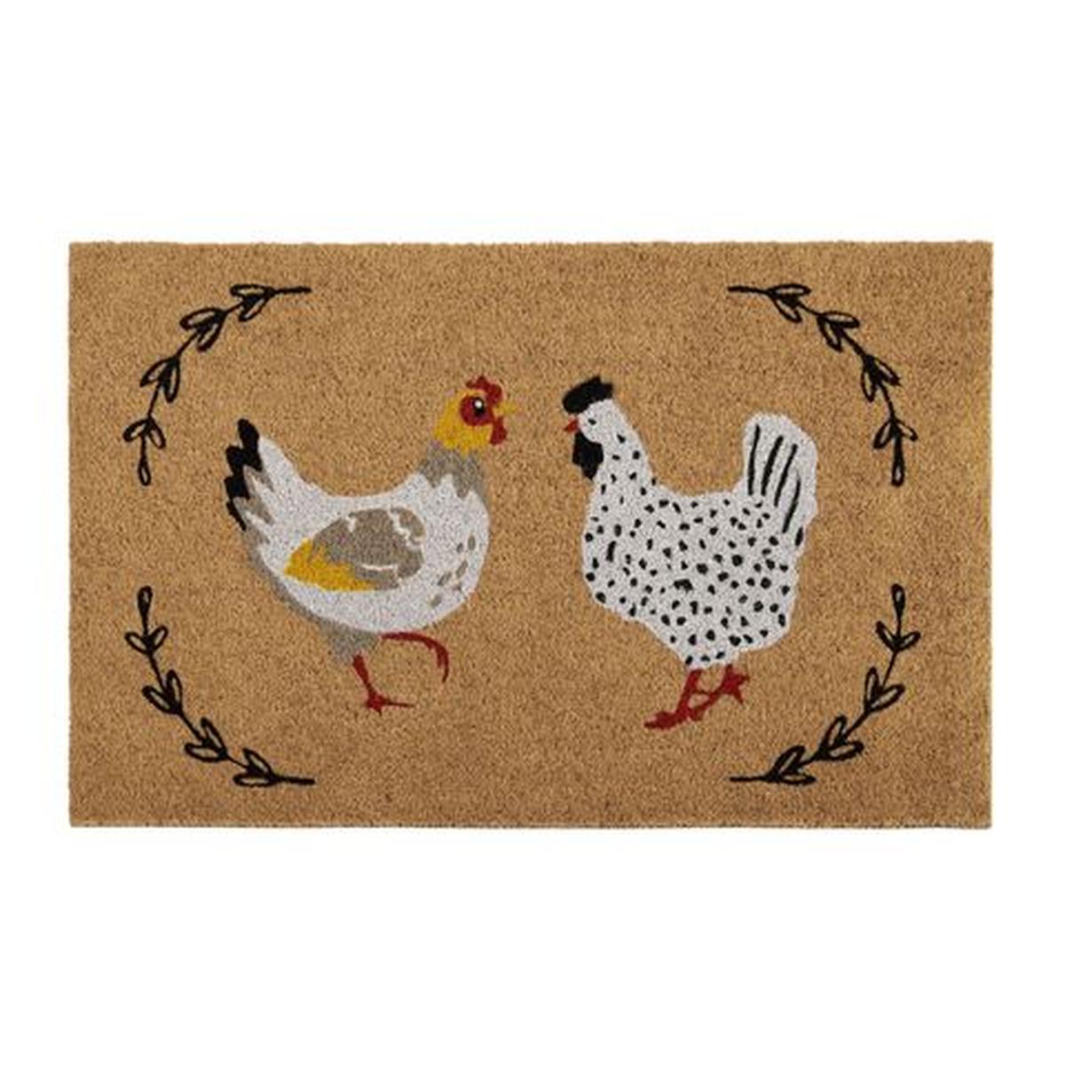 Henrietta Hen PVC Back Coir Doormat 50x80cm | Minimax