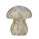 Mushroom Glass LED Lamp Pink/Amber 16cm