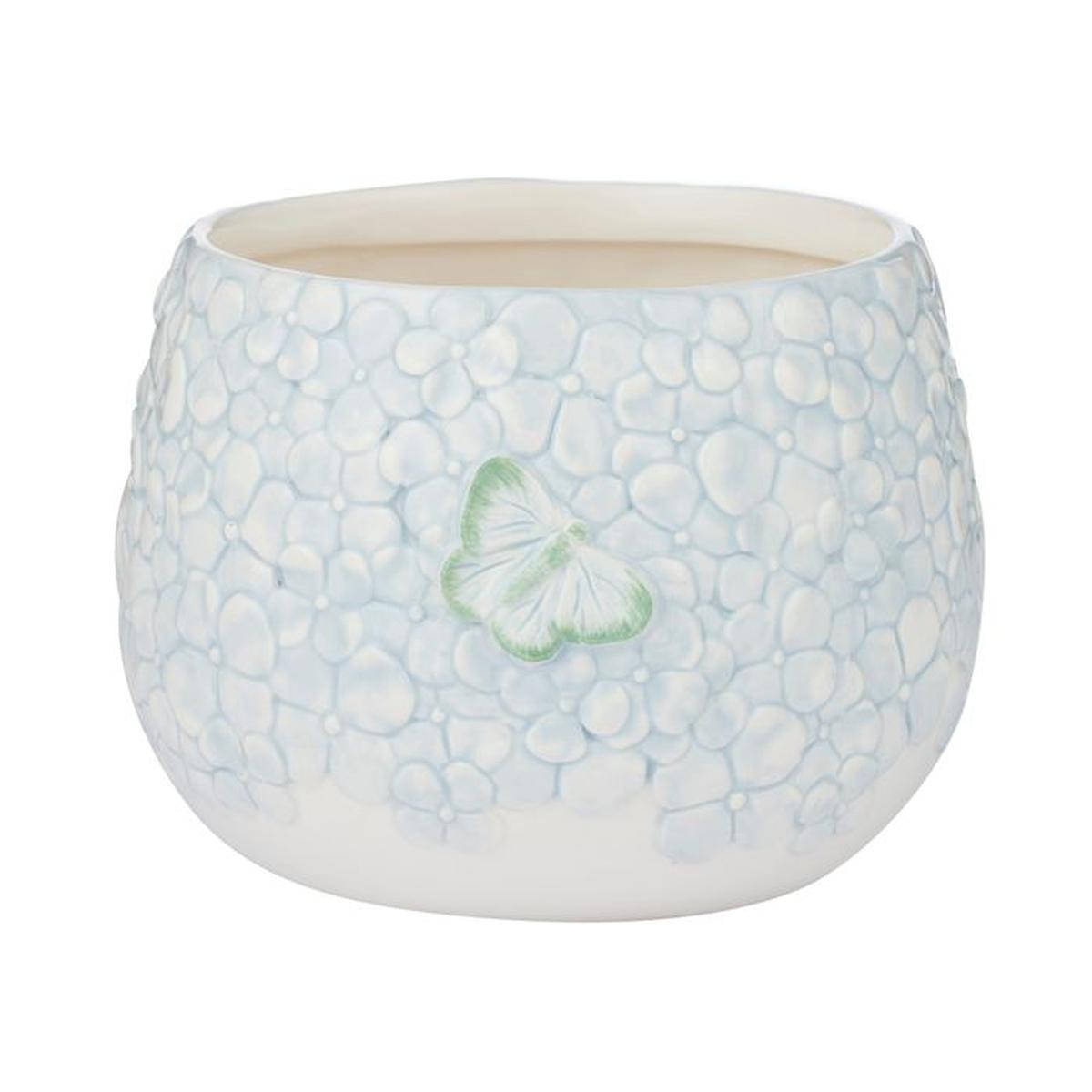 Life Botanic Eliza Hydrangea Butterfly Ceramic Pot 17x13cm | Minimax