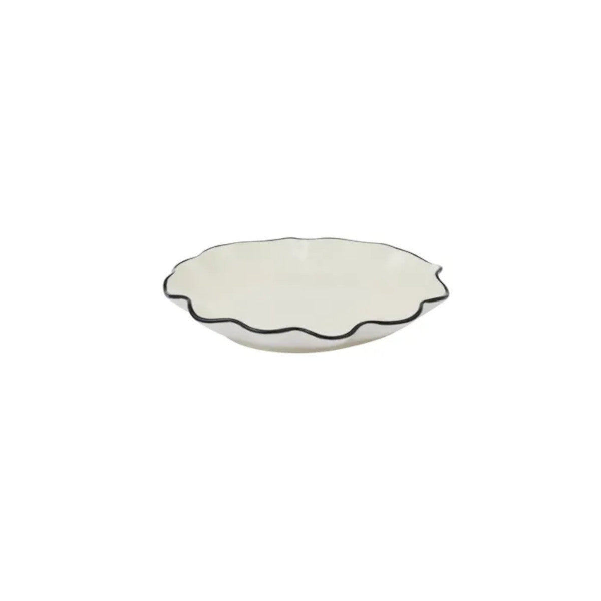 Winslow Ceramic Plate Ivory & Black 14 x 2cm | Minimax