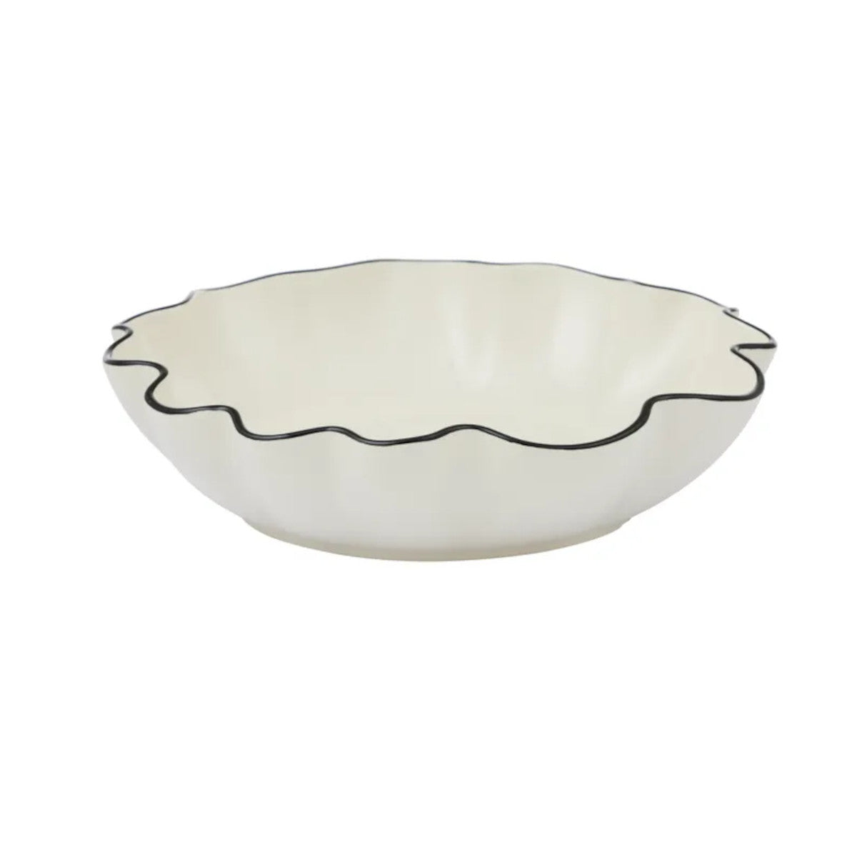 Winslow Ceramic Bowl Ivory & Black 30 x 7cm | Minimax