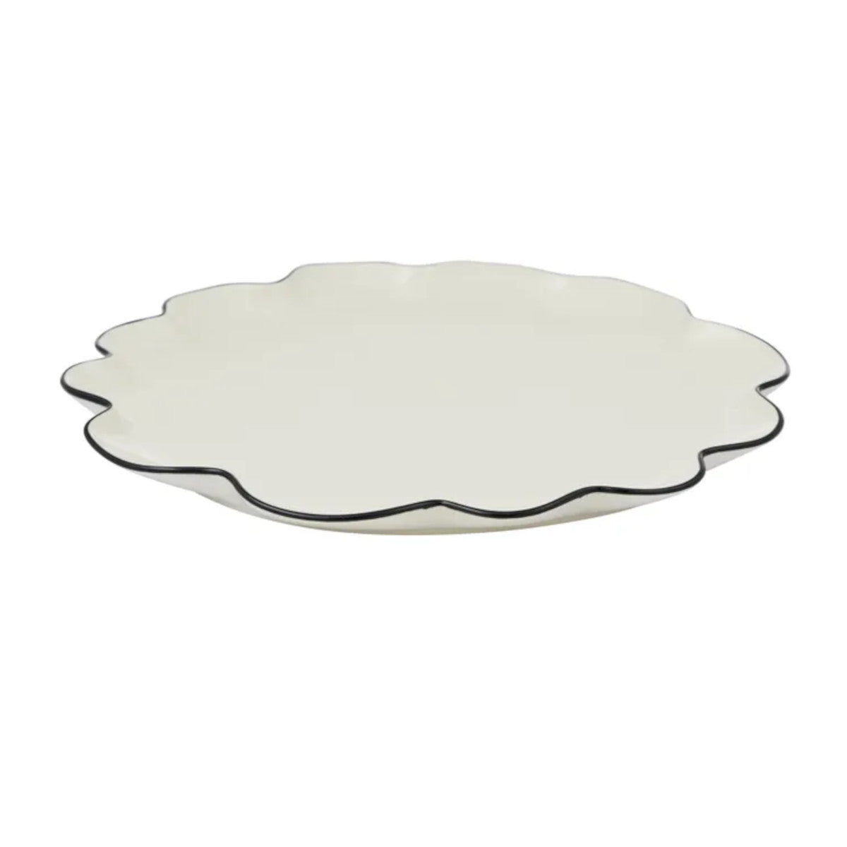 Winslow Ceramic Plate Ivory & Black 35 x 2cm | Minimax
