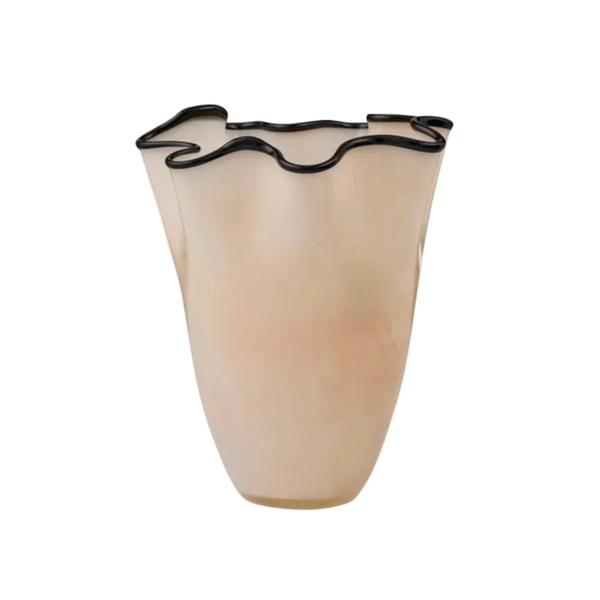 Jarvis Glass Vase Ivory/Black 21x24.5cm | Minimax