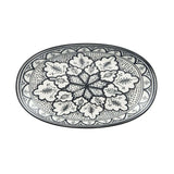 Aleah Ceramic Oval Dish Black & White 12 x 20.5cm | Minimax