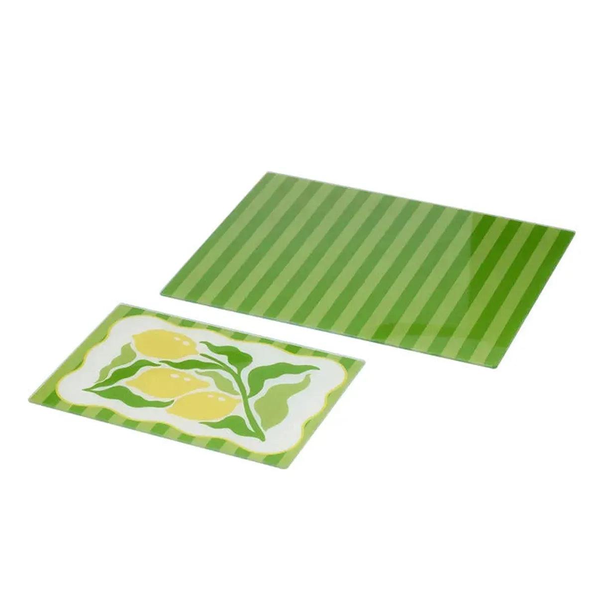Lemon Glass Serving Board Set 2 Piece 40 x 30cm | Minimax