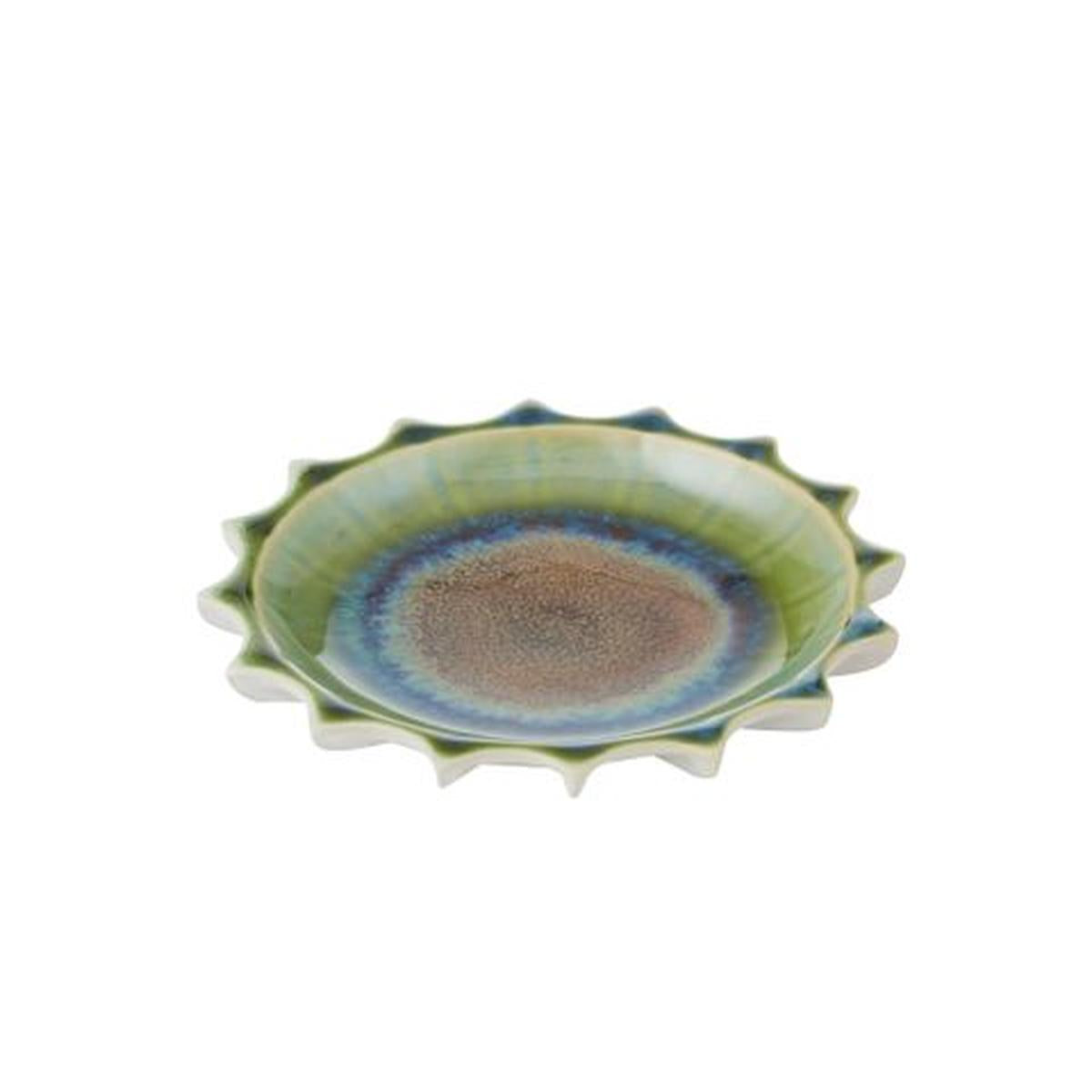 Assemble Patra Ceramic Plate Green 16x2.5cm | Minimax