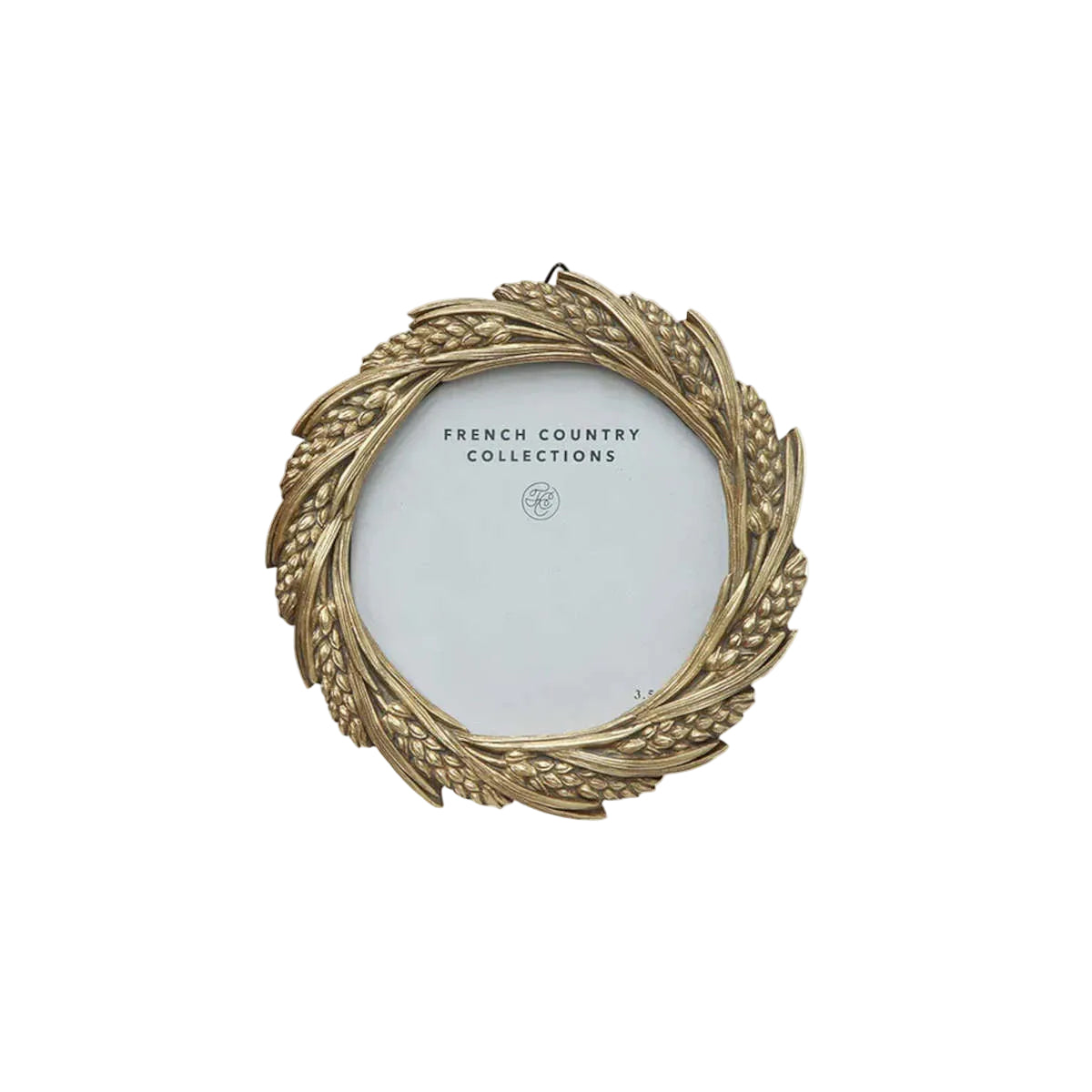 French Country Wheat Round Photo Frame Champagne 13cm | Minimax