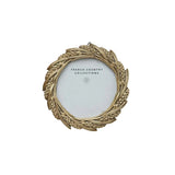 French Country Wheat Round Photo Frame Champagne 13cm | Minimax