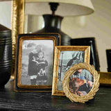French Country Wheat Round Photo Frame Champagne 13cm | Minimax
