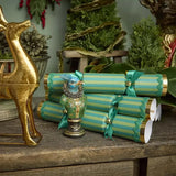 Vixen & Velvet Verdant Striped Crackers Green Set of 6 | Minimax