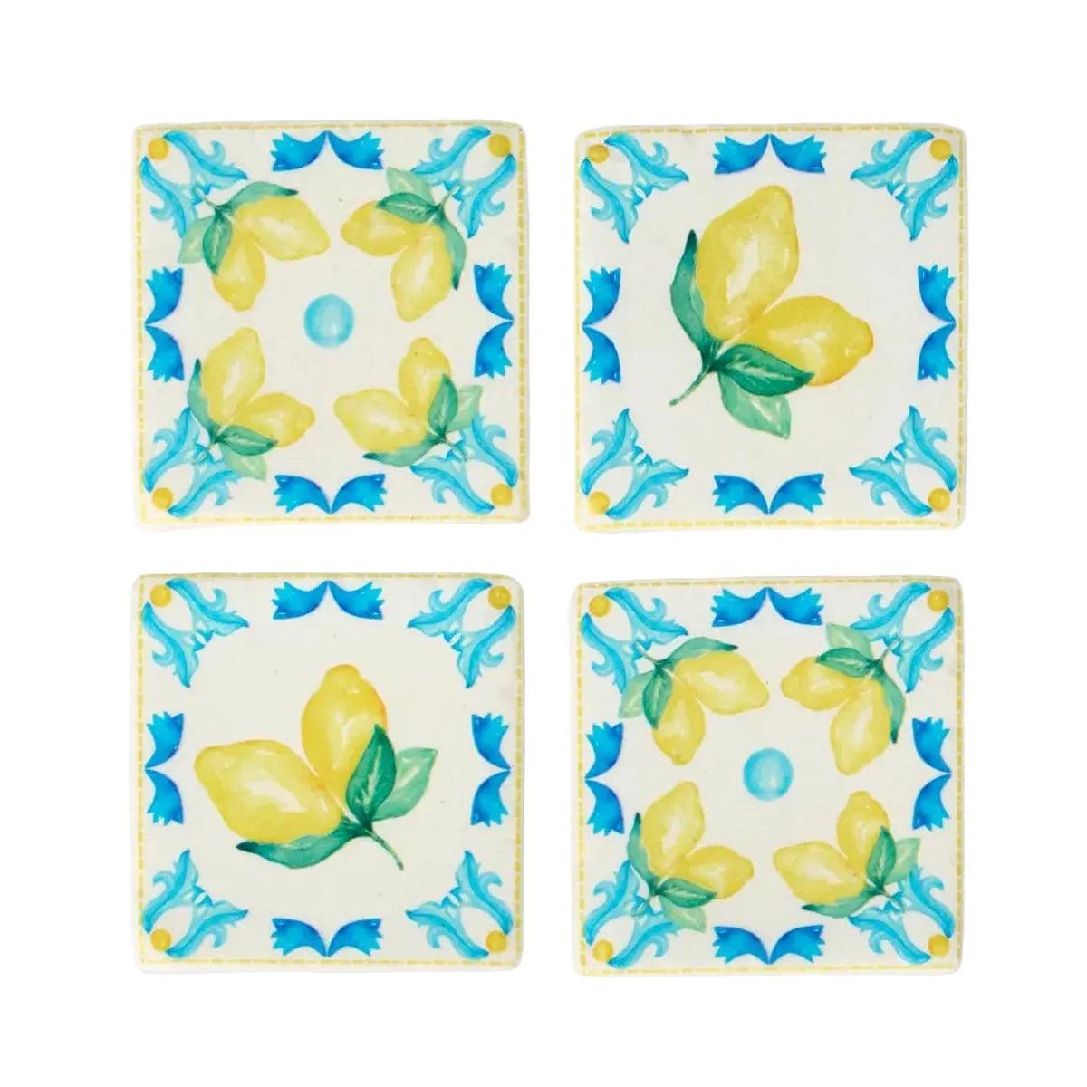 Vixen & Velvet La Dolce Vita Lemon Coasters (Set of 4)