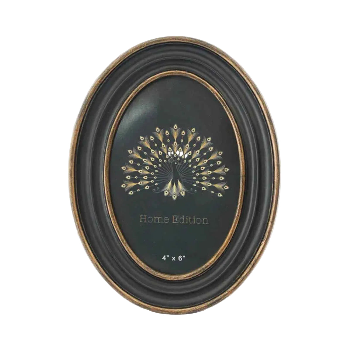 Florabelle Living Vera Oval Photo Frame Black & Gold | Minimax