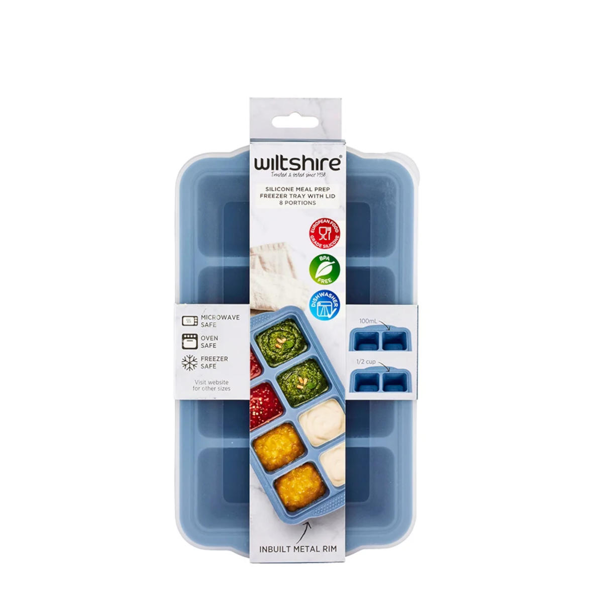 Wiltshire Silicone Prep Container with Lid 8 Portion