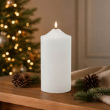 Swing Gifts Ellipse LED Church Flameless Candle White 10 x 22.5cm | Minimax