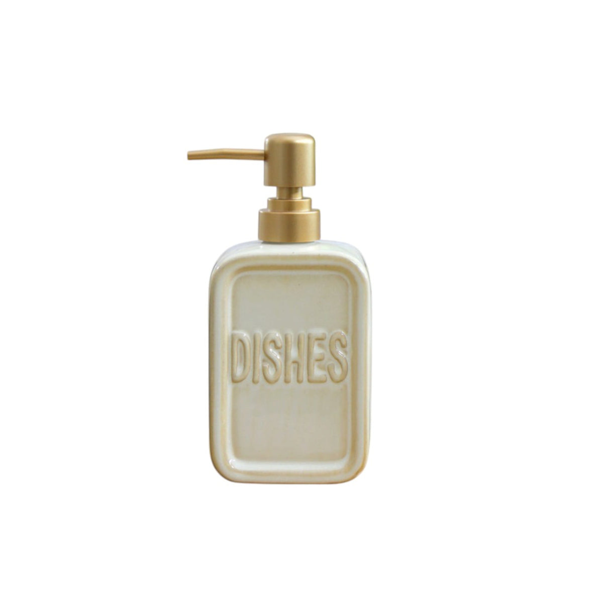 Elemental Dishes Ceramic Soap Dispenser Ivory 8.5x18cm | Minimax