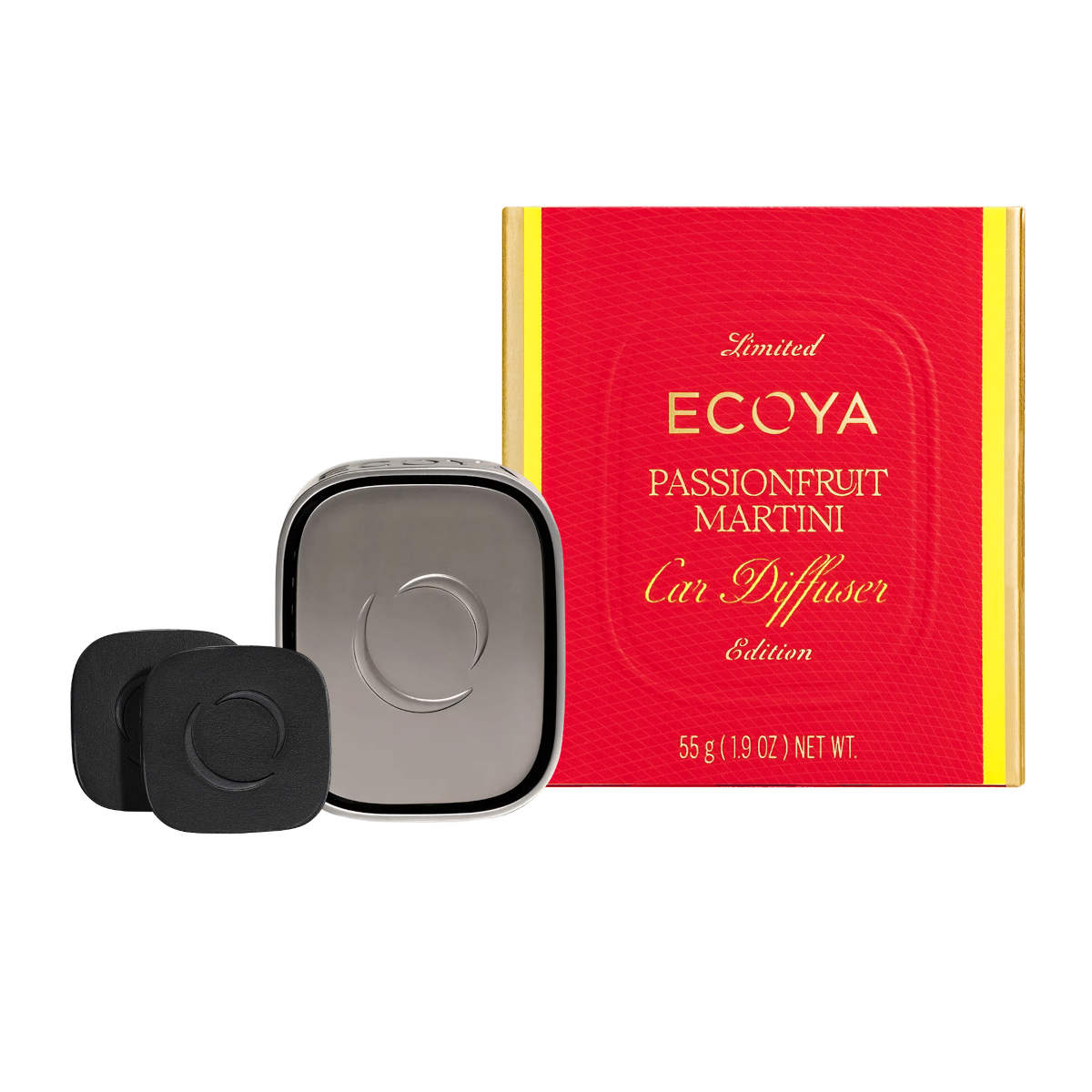 Ecoya Limited Edition Passionfruit Martini Car Diffuser Set 55g | 