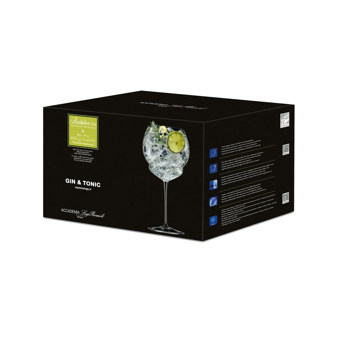 Luigi Bormioli Backdoor 20's Gin & Tonic 800ml (Set of 6)