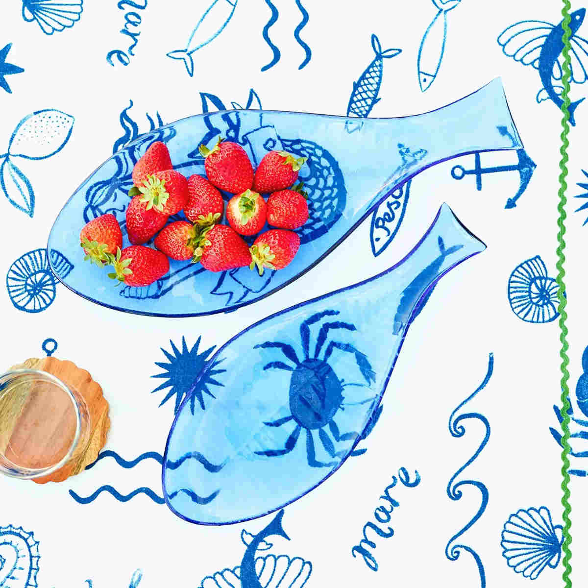 Porto Rimini Fish Plate Sapphire 32cm