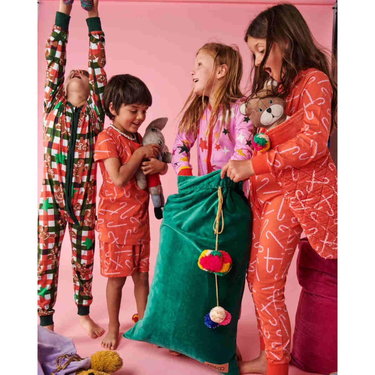 Kip&Co. Velvet Santa Sack Jade Green 20x29cm | Minimax