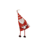 Noel Santa With Star Metal Hanging Decoration Red 17cm