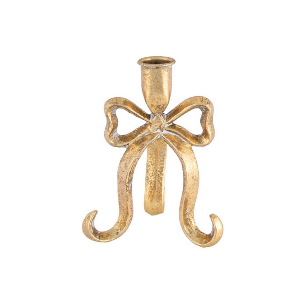 Swing Gifts Antwerp Iron Bow Candle Holder Gold 11x15cm