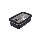 Oasis Microwave Safe Rectangular Stainless Steel Container Black 700ml