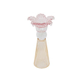 Swing Gifts Myrtle Floral Candle Holder Yellow Pink 24cm