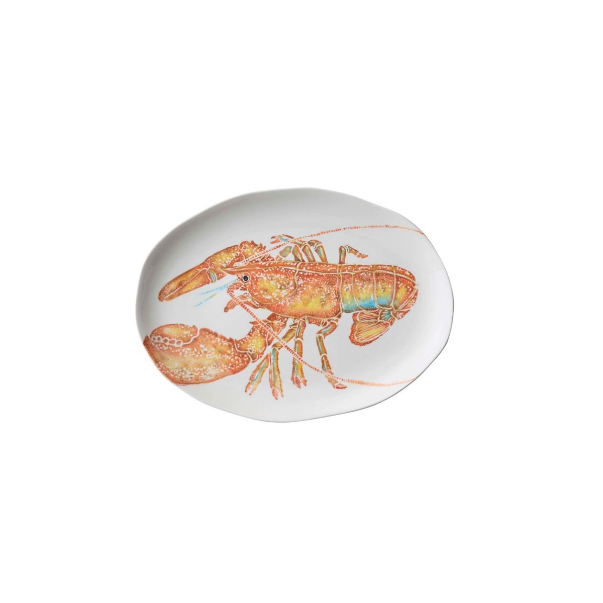 Ceramiche Fabbro Lobster Oval Platter 44x34cm