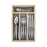Laguiole Andre Verdier Debutant 24 piece Cutlery Set in wooden box Stainless Steel | Minimax