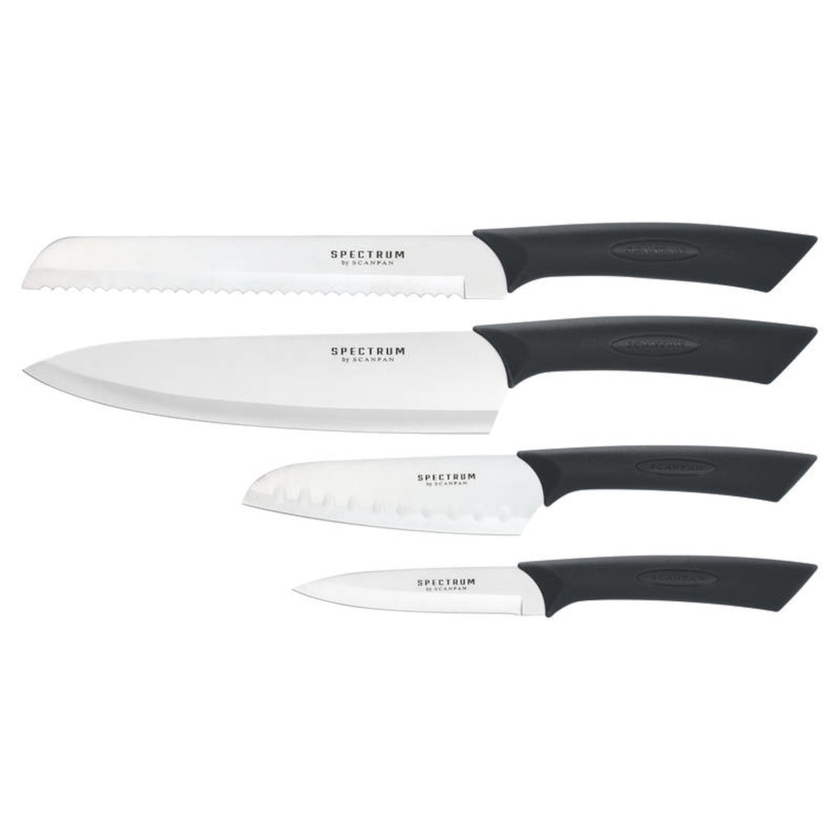 Scanpan Spectrum Knife Set Black 4 Piece