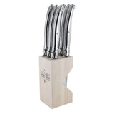 Laguiole Andre Verdier Steak Knife Block Stainless Steel Set of 6 | Minimax