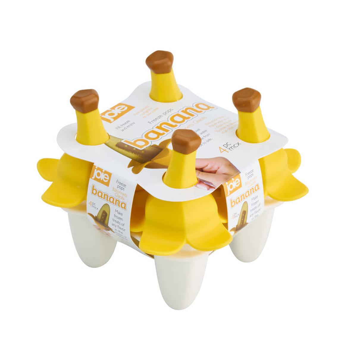 Joie Banana Freeze Pop – fun 4-piece popsicle mold set with banana-shaped handles, perfect for homemade frozen treats.