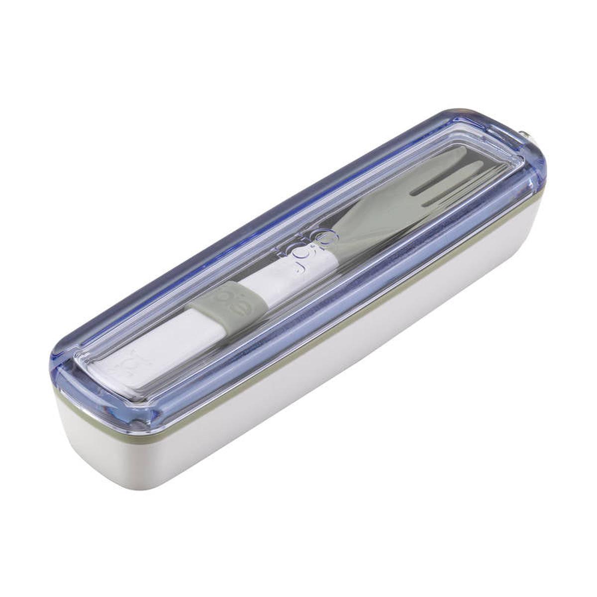 Joie Cutlery To Go 4 Piece – portable cutlery set with fork, knife, spoon and chopsticks in compact travel case for easy carrying.