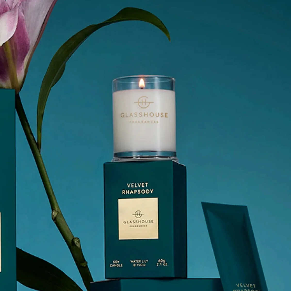 Glasshouse Fragrance Velvet Rhapsody Candle 60g | Minimax