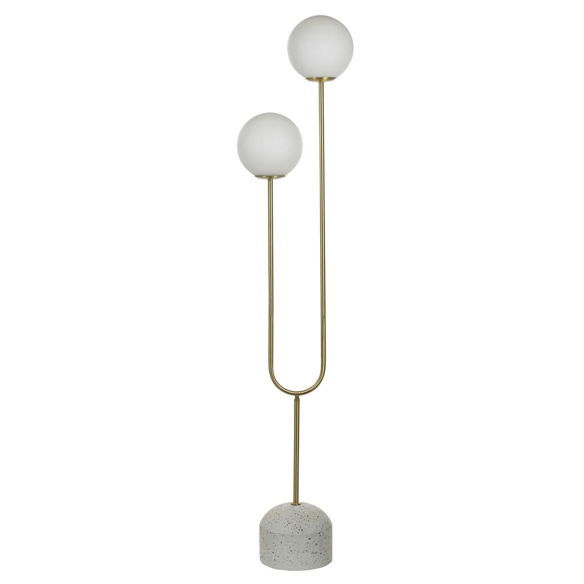 Amalfi Tivoli Floor Lamp White & Gold 32x20x150cm