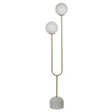 Amalfi Tivoli Floor Lamp White & Gold 32x20x150cm