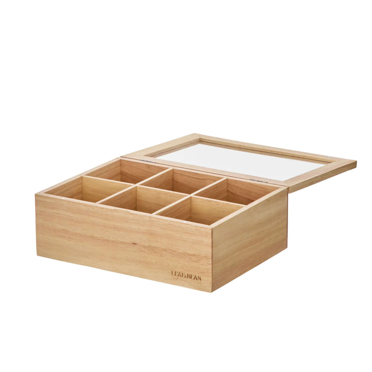 Leaf & Bean Wooden Tea Box Large | Minimax