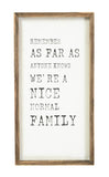 Emporium We're A Normal Family Wall Decor White 20x38cm