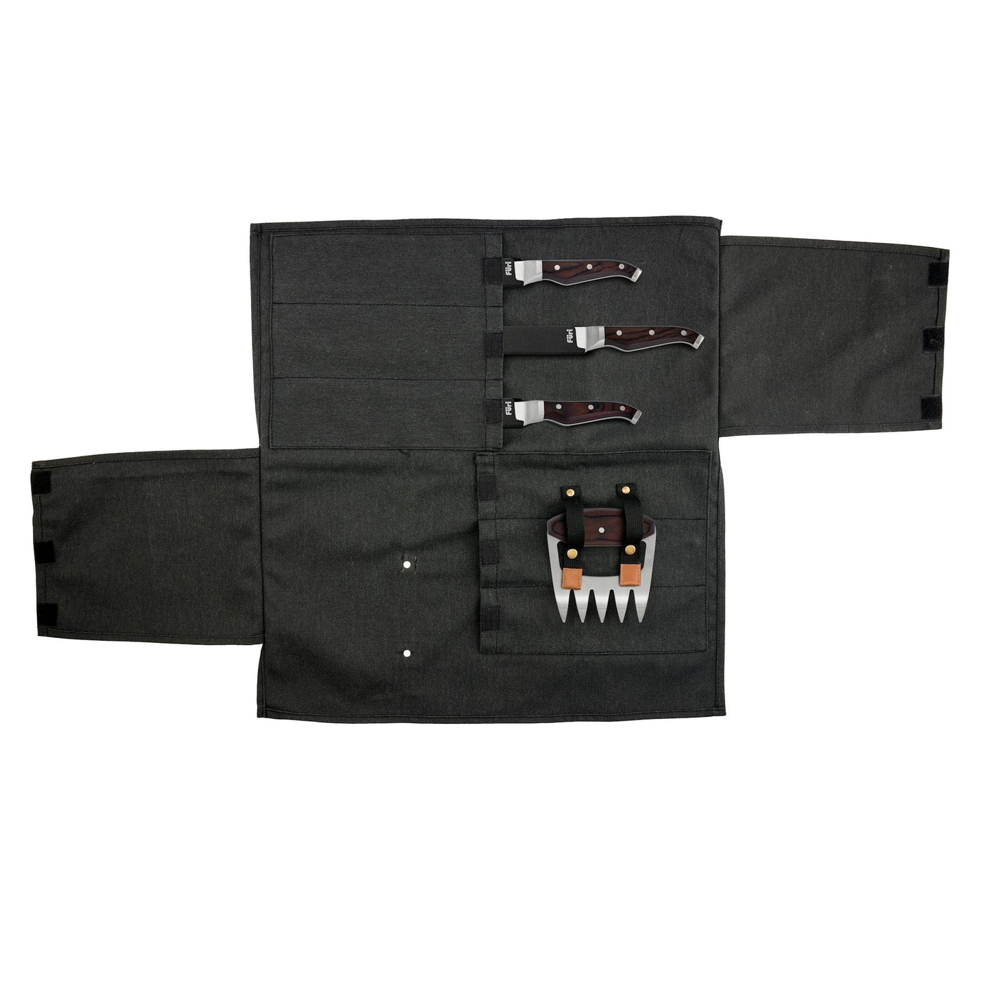 Furi Triple Rivet Pitmaster Roll Set 5 Piece Knife Set