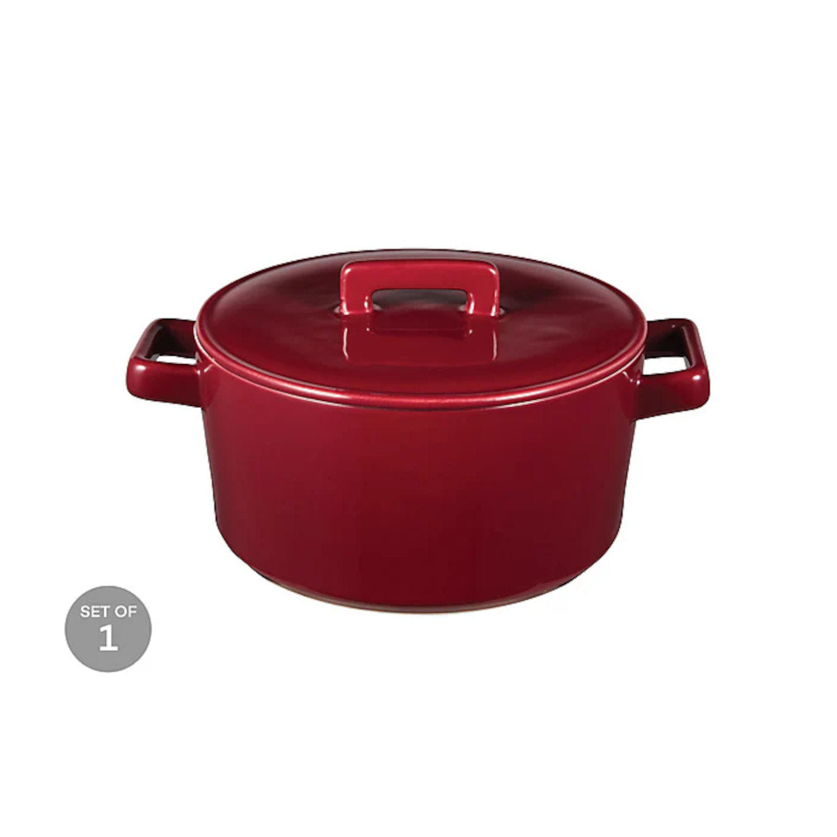 Maxwell & Williams Epicurious Round Casserole Gift Boxed Bordeaux 1.3L | Minimax