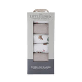 Little Linen Willow Bear Baby Towelling Wash Cloths (Pack of 6) | Minimax